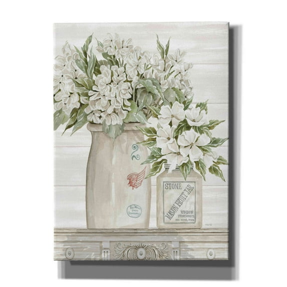 Epic Graffiti 'Floral Country Crocks' by Cindy Jacobs, Canvas Wall Art, 40"x54"