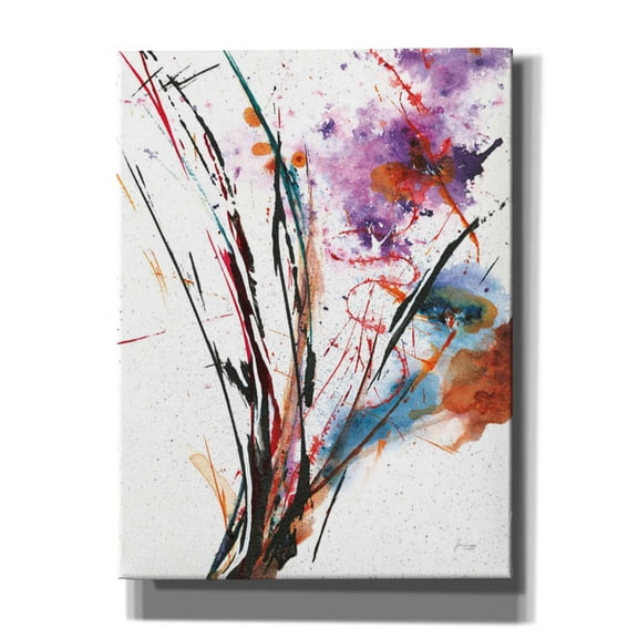 Epic Graffiti 'Floral Explosion IV On White' by Jan Griggs, Canvas Wall Art, 26"x34"