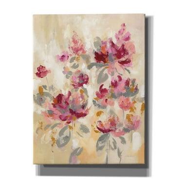 Epic Graffiti 'Floral Reflections II' by Silvia Vassileva, Canvas Wall Art, 12"x16"