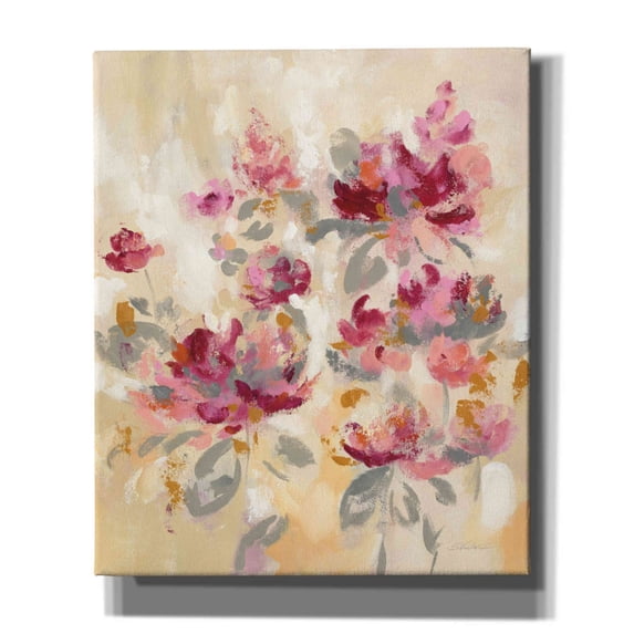Epic Graffiti 'Floral Reflections II' by Silvia Vassileva, Canvas Wall Art, 20"x24"