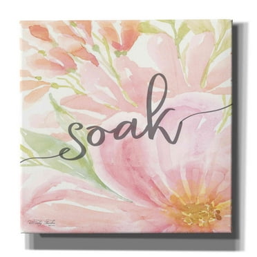 Epic Graffiti 'Floral Soak' by Cindy Jacobs, Canvas Wall Art, 12"x12"