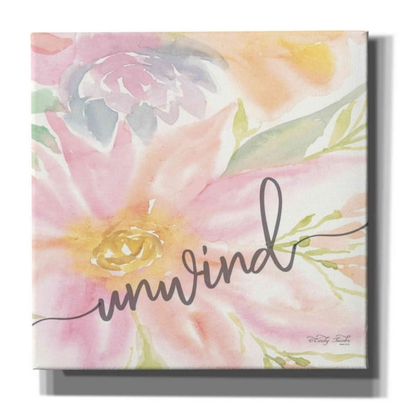 Epic Graffiti 'Floral Unwind' by Cindy Jacobs, Canvas Wall Art, 26"x26"