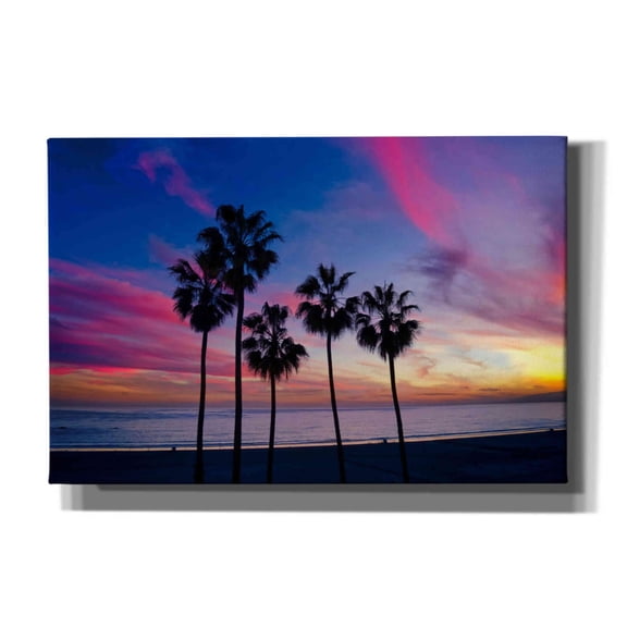 Epic Graffiti 'Florida Sunset' by Epic Portfolio Giclee Canvas Wall Art, 60"x40"