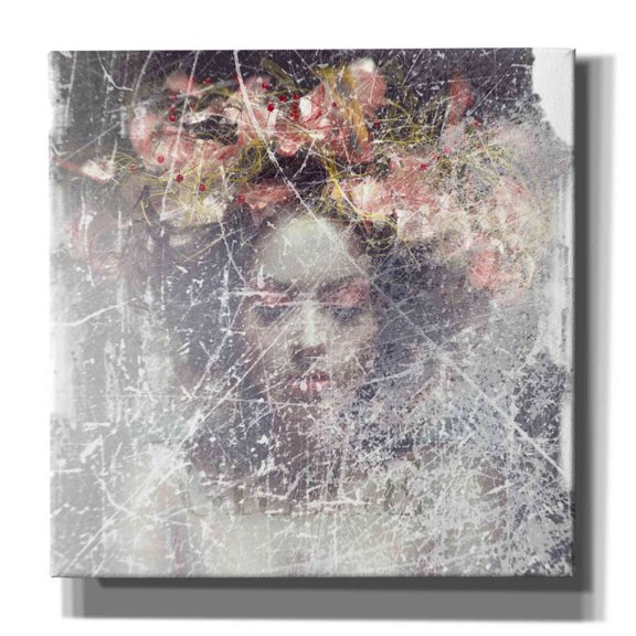 Epic Graffiti 'Flower Crown' by GraphINC, Giclee Canvas Wall Art, 18"x18"