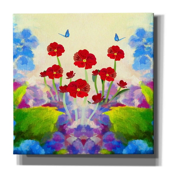 Epic Graffiti 'Flower Design 31' by Ata Alishahi, Giclee Canvas Wall Art, 37"x37"