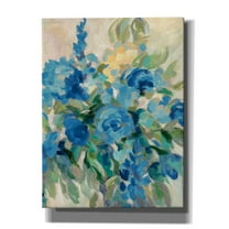 Epic Graffiti 'Flower Market III Blue' by Silvia Vassileva, Canvas Wall Art, 12"x16"