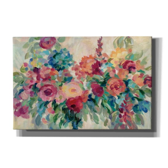 Epic Graffiti 'Flower Market' by Silvia Vassileva, Canvas Wall Art, 18"x12"