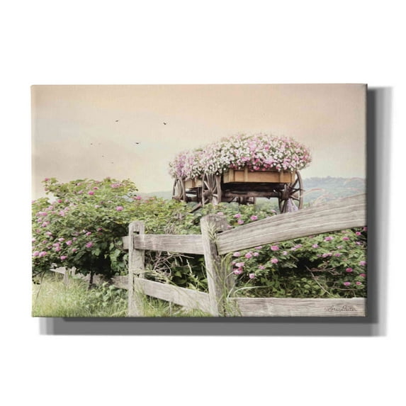 Epic Graffiti 'Flower Wagon' by Lori Deiter, Canvas Wall Art, 26"x18"