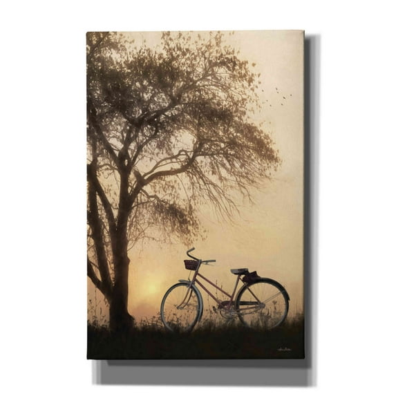 Epic Graffiti 'Foggy Morning Sunrise' by Lori Deiter, Canvas Wall Art, 12"x18"