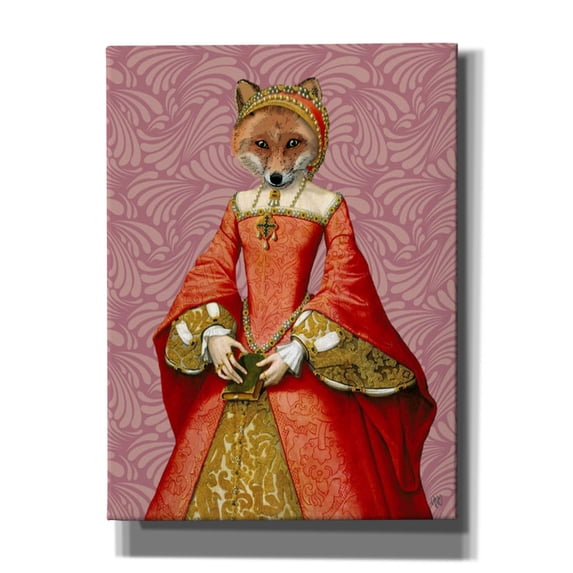 Epic Graffiti 'Fox Queen' by Fab Funky, Canvas Wall Art, 40"x54"