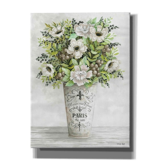 Epic Graffiti 'French Floral II' by Cindy Jacobs, Canvas Wall Art, 40"x54"