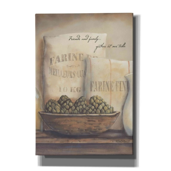 Epic Graffiti 'Friends and Family.. Gather at Our Table' by Pam Britton, Canvas Wall Art, 18"x26"