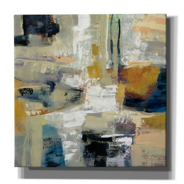 Epic Graffiti 'Full Moon I' by Silvia Vassileva, Canvas Wall Art, 12"x12"