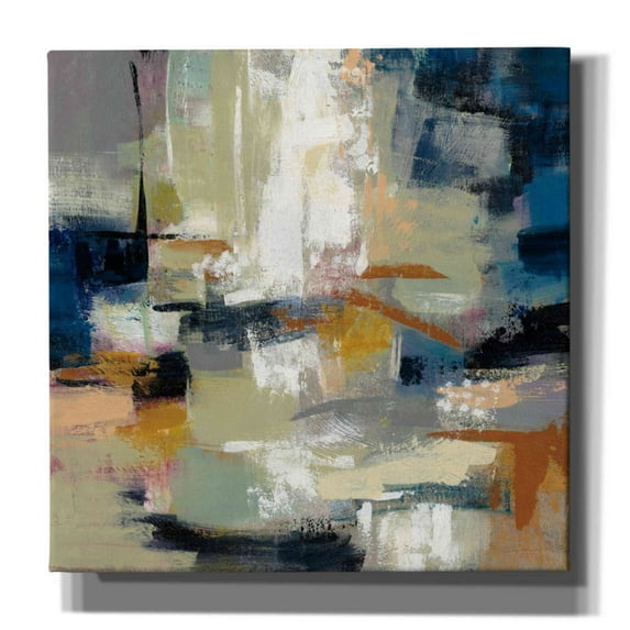 Epic Graffiti 'Full Moon II' by Silvia Vassileva, Canvas Wall Art, 18"x18"