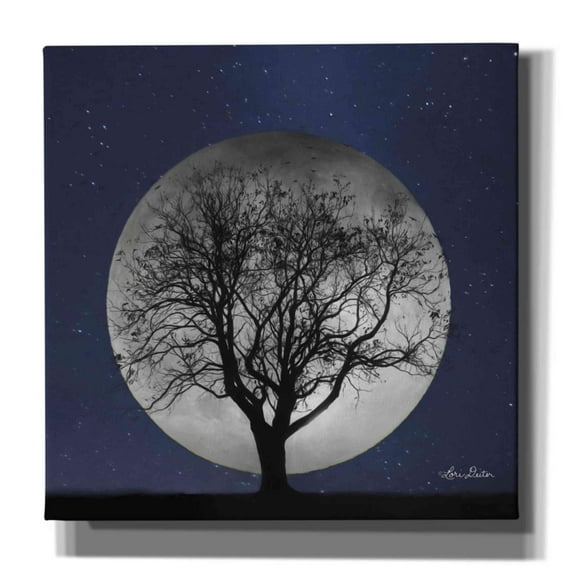 Epic Graffiti 'Full Moon' by Lori Deiter, Canvas Wall Art, 18"x18"