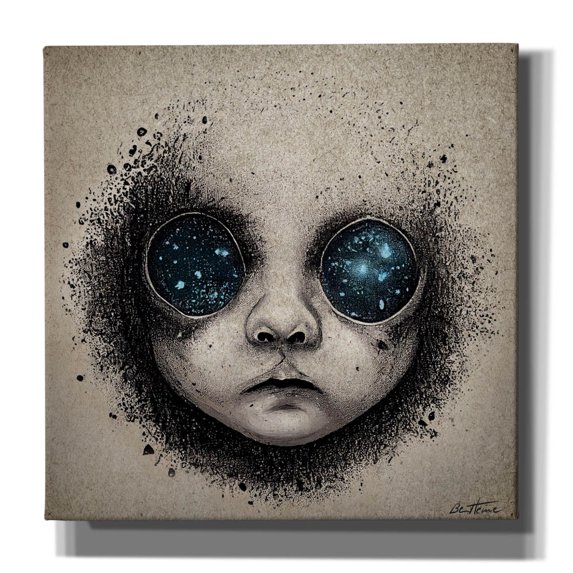 Epic Graffiti 'Galactic Baby Dream' by Ben Heine, Canvas Wall Art, 37"x37"