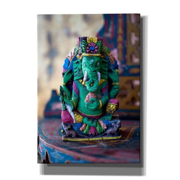 Epic Graffiti 'Ganesha Yoga Altar' by Elena Ray, Canvas Wall Art, 18"x26"