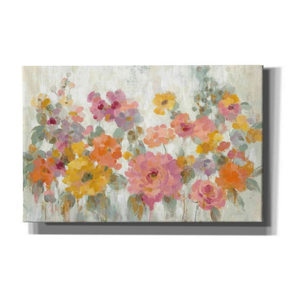 Epic Graffiti 'Garden Fun' by Silvia Vassileva, Canvas Wall Art, 40"x26"