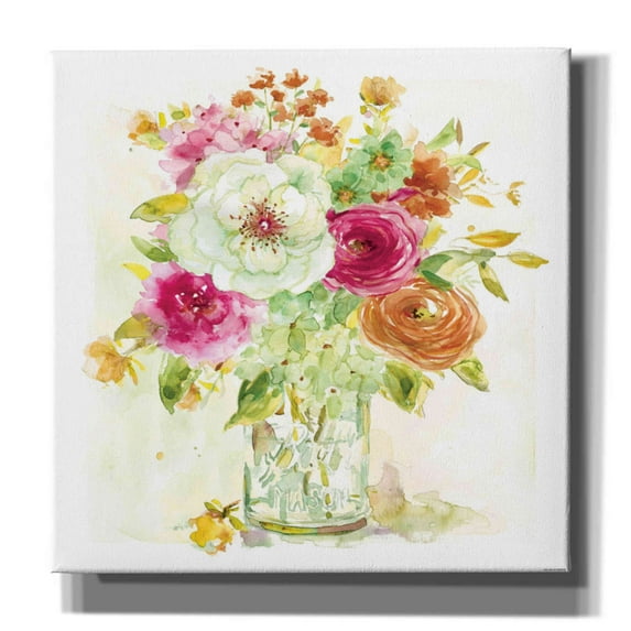 Epic Graffiti 'Garden Jar 5' by Jadei Graphics, Canvas Wall Art, 18"x18"