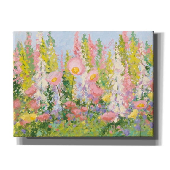 Epic Graffiti 'Garden Pastels I Blue Sky' by Shirley Novak, Canvas Wall Art, 18"x12"