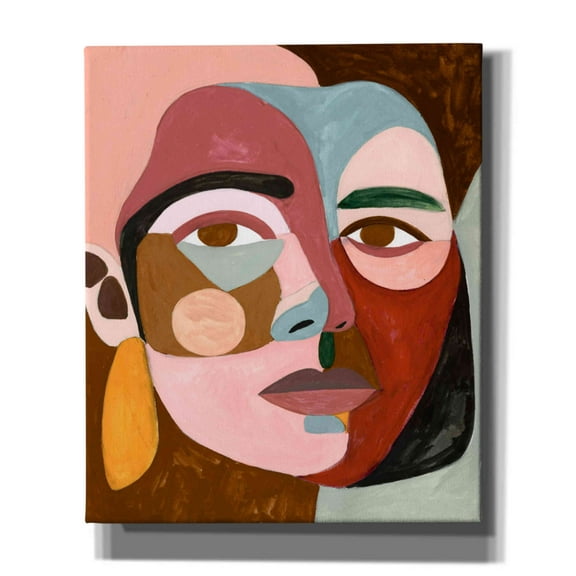 Epic Graffiti 'Geo Face II' by Victoria Borges, Canvas Wall Art, 20"x24"