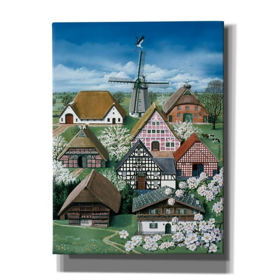 Epic Graffiti 'German Farmhouses' by Harro Maass, Canvas Wall Art, 40"x54"