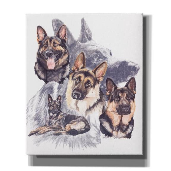 Epic Graffiti 'German Shepard' by Barbara Keith, Canvas Wall Art, 20"x24"