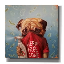 Epic Graffiti 'Germaphobic' by Lucia Heffernan, Canvas Wall Art, 18"x18"