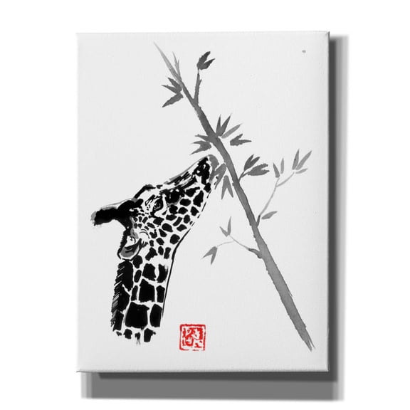 Epic Graffiti 'Giraffe' by Pechane, Canvas Wall Art, 12"x16"