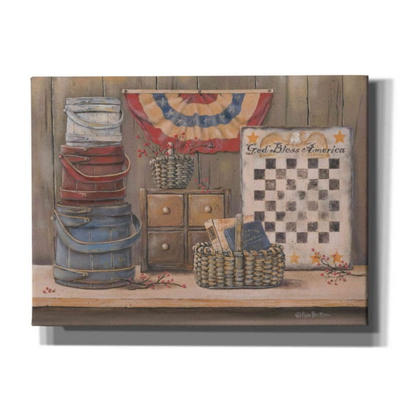 Epic Graffiti 'God Bless America' by Pam Britton, Canvas Wall Art, 54"x40"