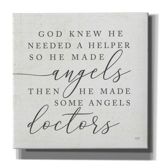 Epic Graffiti 'God Made Angel Doctors' by Lux + Me Designs, Canvas, Wall Art, 37"x37"