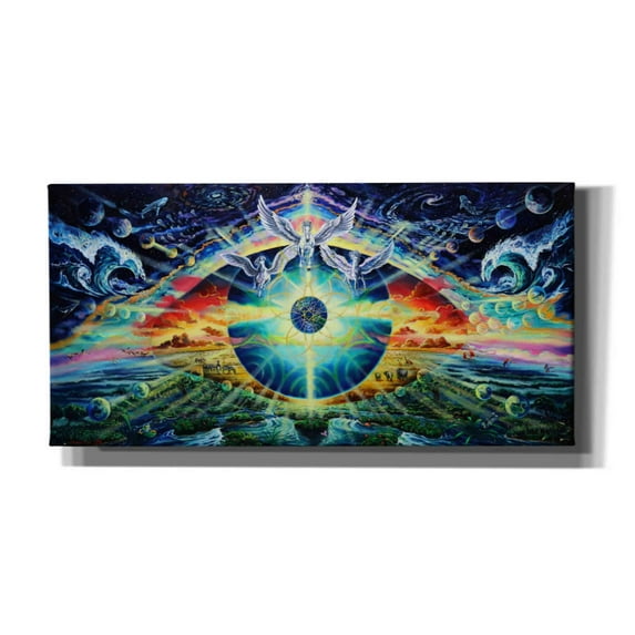 Epic Graffiti 'God's Eye 2' by Jan Kasparec, Canvas Wall Art, 24"x12"