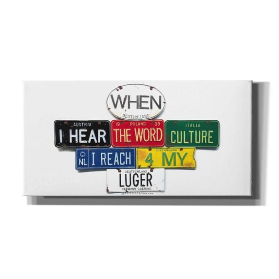 Epic Graffiti 'Goering Luger' by Gregory Constantine, Giclee Canvas Wall Art, 60"x30"