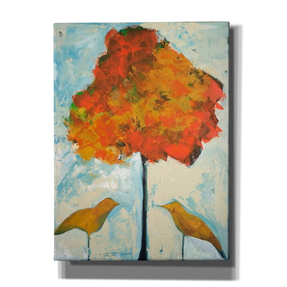 Epic Graffiti 'Gold Birds And Maple' by Tim Nyberg, Canvas Wall Art, 40"x54"
