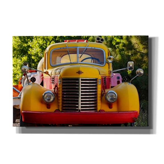 Epic Graffiti 'Gold King Mine Yellow Truck' by Mike Jones, Giclee Canvas Wall Art, 60"x40"