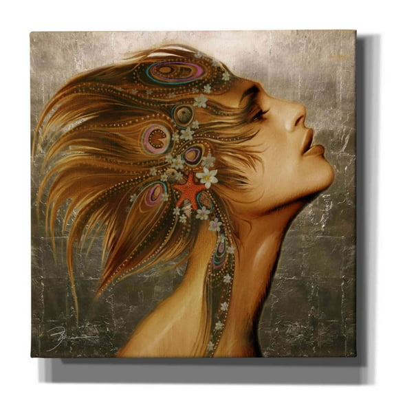 Epic Graffiti 'Gold Leaf Gaia' by Enright, Canvas Wall Art, 26"x26"