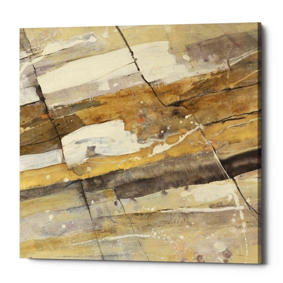 Epic Graffiti 'Gold Streak' by Albena Hristova, Canvas Wall Art, 37"x37"