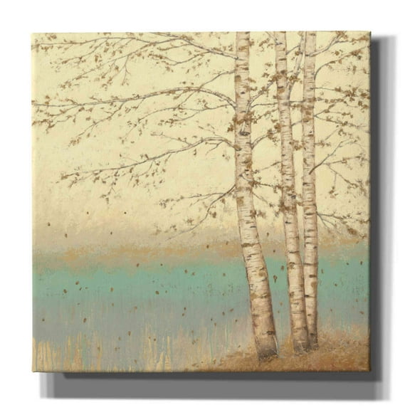Epic Graffiti 'Golden Birch II' by James Wiens, Canvas Wall Art, 18"x18"