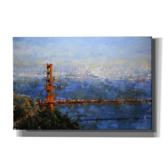 Epic Graffiti 'Golden Gate Afternoon' by Mark Lague, Canvas Wall Art, 18"x12"