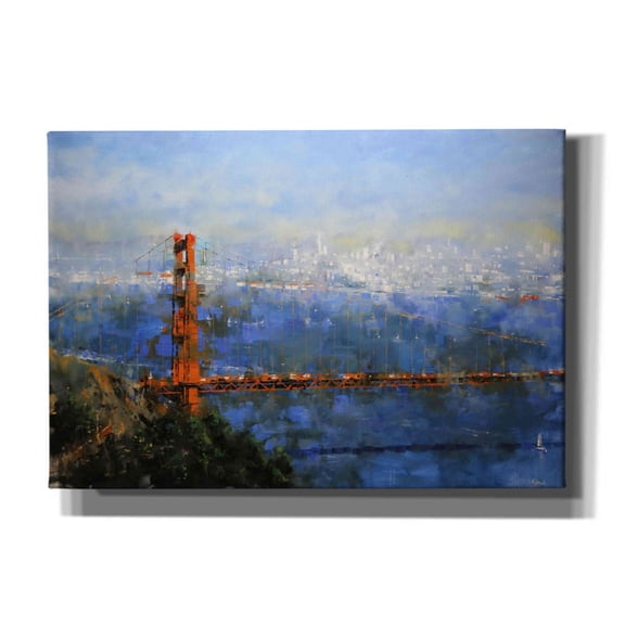 Epic Graffiti 'Golden Gate Afternoon' by Mark Lague, Canvas Wall Art, 26"x18"
