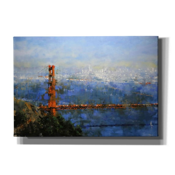 Epic Graffiti 'Golden Gate Afternoon' by Mark Lague, Canvas Wall Art, 26"x18"