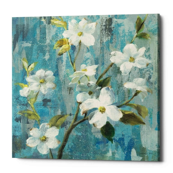 Epic Graffiti "Graceful Magnolia I" by Danhui Nai, Giclee Canvas Wall Art 37" x 37"