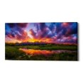 thumbnail image 1 of Epic Graffiti "Grand Sunset in the Tetons" by Darren White, Giclee Canvas Wall Art 12" x 24", 1 of 2