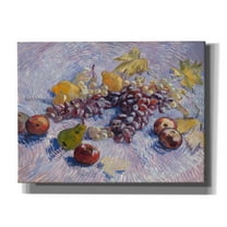 Epic Graffiti 'Graper, Lemons Pears And Apples 1887' by Vincent Van Gogh, Giclee Canvas Wall Art, 16"x12"