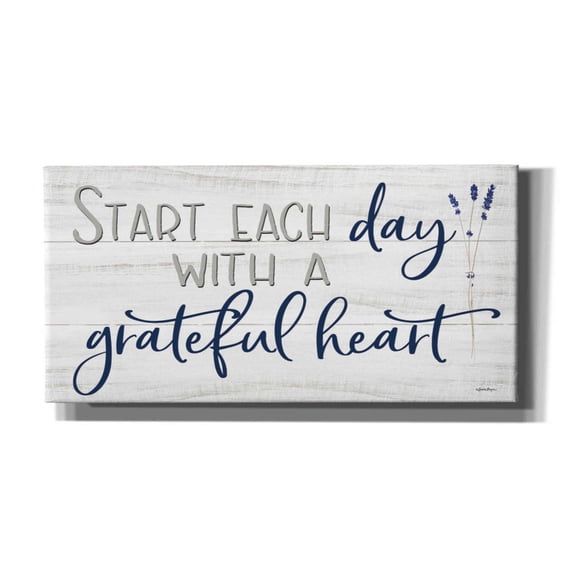 Epic Graffiti 'Grateful Heart' by Susie Boyer, Giclee Canvas Wall Art, 60"x30"