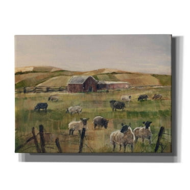 Epic Graffiti "Grazing Sheep II" by Ethan Harper, Canvas Wall Art, 16"x12"