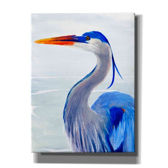 Epic Graffiti 'Great Blue I' by Annie Warren, Canvas Wall Art, 12"x16"