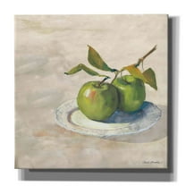 Epic Graffiti 'Green Apple I Neutral' by Carol Rowan, Giclee Canvas Wall Art, 12"x12"