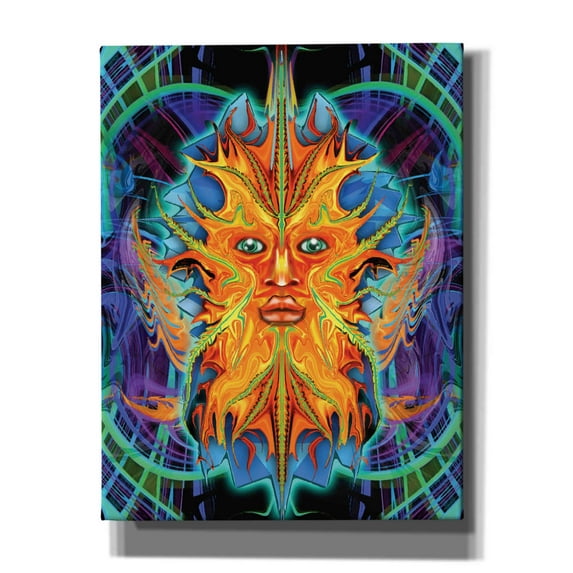 Epic Graffiti 'Green Man' by Michael Stewart, Canvas Wall Art, 26"x34"