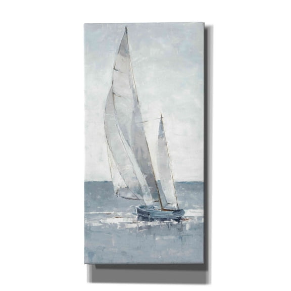 Epic Graffiti "Grey Seas I" by Ethan Harper, Canvas Wall Art, 30"x60"